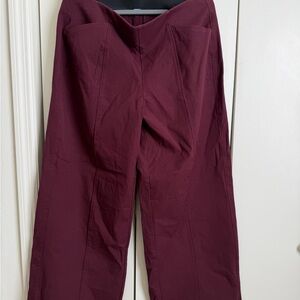 Women's Burgundy Wide Leg Pixie Pants